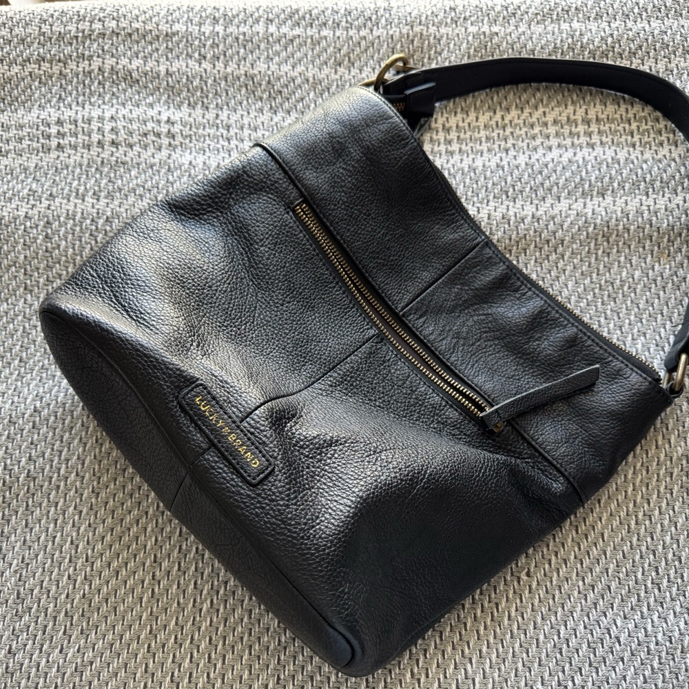 Lucky Brand Black Leather Shoulder Bag